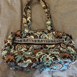 Vera Bradley blue and brown floral diaper bag